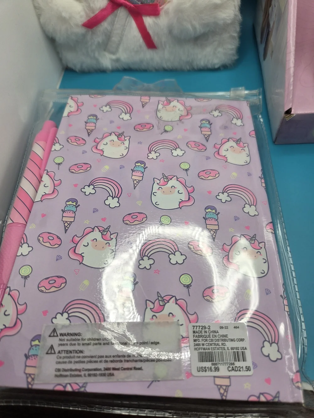Kid's Unicorn Lantern & Accessories Set - White/Pink